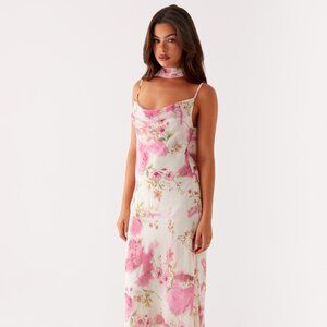 Peppermayo Spencer Maxi Dress - Ivory Floral Print